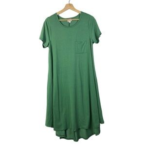 Lularoe Green Pocket Bust T-Shirt Shift Midi Dress S